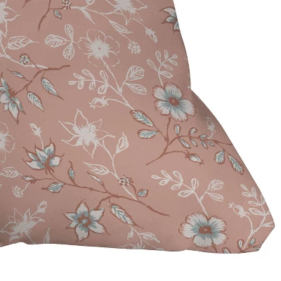 16"x16" Wagner Campelo Villandry Floral Square Throw Pillow Pink - Deny Designs - Image 2