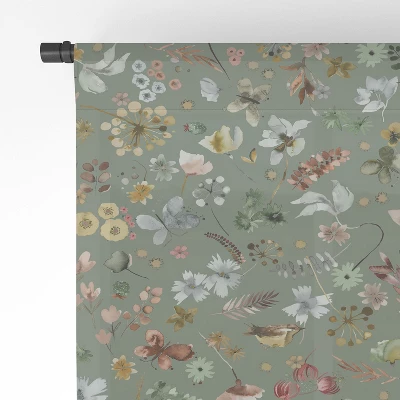 Ninola Design Wild Nature Countryside Green Single Panel Sheer Window Curtain - Deny Designs - Image 3