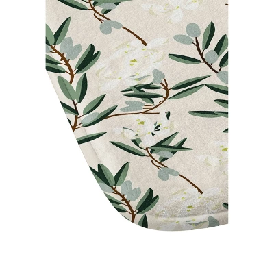 24" X 36" Olive Bloom Bath Rug Green - Deny Designs - Image 2