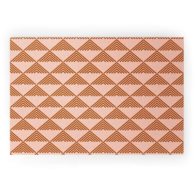 June Journal Triangular Lines In Terracotta Looped Vinyl Welcome Mat - Society6 - Image 6