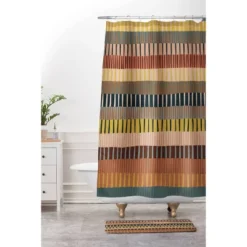 Alisa Galitsyna Mix Of Stripes 2 Memory Foam Bath Mat Gray - Deny Designs