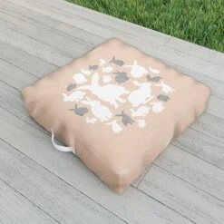 Iveta Abolina Nordic Bunny Outdoor Floor Cushion - Deny Designs