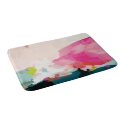 Sky Memory Foam Bath Mat Pink - Deny Designs