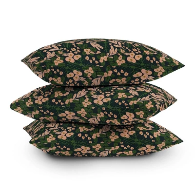 16"x16" Oris Eddu Poppy Pine Square Throw Pillow Green/Pink - Deny Designs - Image 3