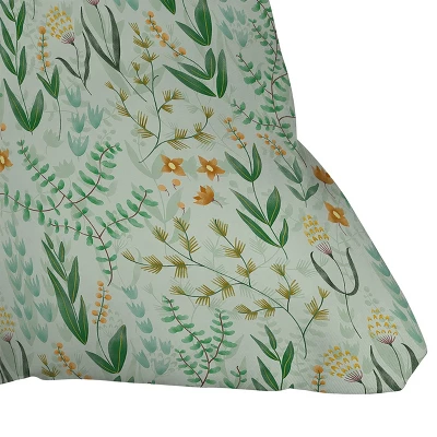 Pimlada Phuapradit Green Garden Square Throw Pillow Green - Deny Designs - Image 2