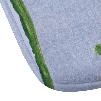 Cute Little Flowers Bath Mat Blue - Deny Designs - Image 2