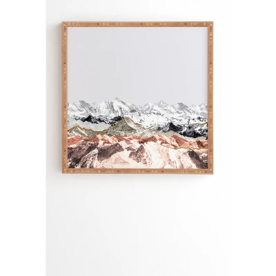 Iveta Abolina Pastel Mountains Bamboo Framed Wall Art - Deny Designs - Image 3
