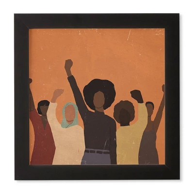 Nawaalillustrations Power To The People Framed Wall Art Black - Deny Designs - Image 3