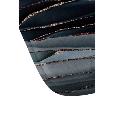 36"x24" UtArt Midnight Marble Deep Ocean Waves Memory Foam Bath Mat Navy - Deny Designs - Image 2