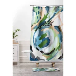 Laura Fedorowicz Greenery Shower Curtain Green - Deny Designs