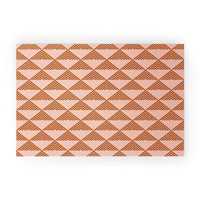 June Journal Triangular Lines In Terracotta Looped Vinyl Welcome Mat - Society6 - Image 5