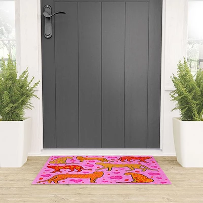 Doodle By Meg Valentine Leopard Print Welcome Mat - Society6