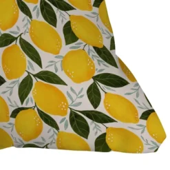 Avenie Mediterranean Summer Lemons Outdoor Throw Pillow Yellow - Deny Designs