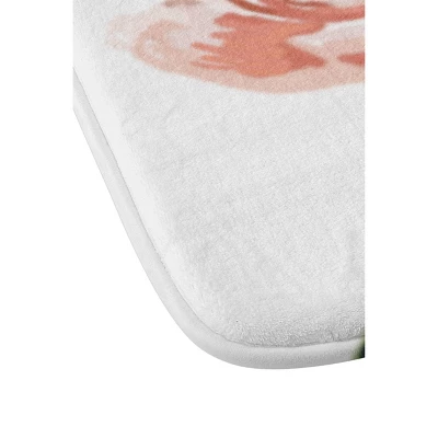 Nadia M Lopez Peony Bloom Memory Foam Bath Mat Pink - Deny Designs - Image 2