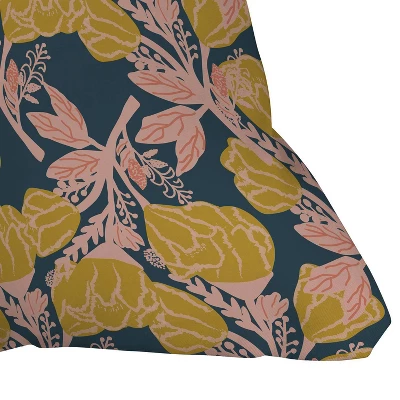 16"x16" Oris Eddu Magnolia Bloom Square Throw Pillow Green - Deny Designs - Image 2