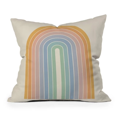 Colour Poems Gradient Arch Rainbow Outdoor Throw Pillow - Deny Designs - Image 3