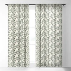 Holli Zollinger Floral Bloom Single Panel Sheer Window Curtain - Deny Designs