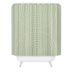 Colour Poems Arch Symmetry IX Shower Curtain Gray - Deny Designs
