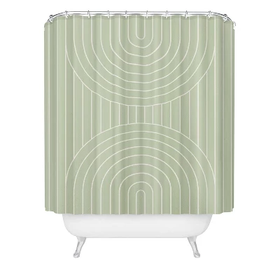 Colour Poems Arch Symmetry IX Shower Curtain Gray - Deny Designs