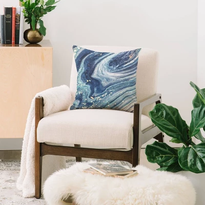 16"x16" Shannon Clark Underwater Throw Pillow Blue - Deny Designs