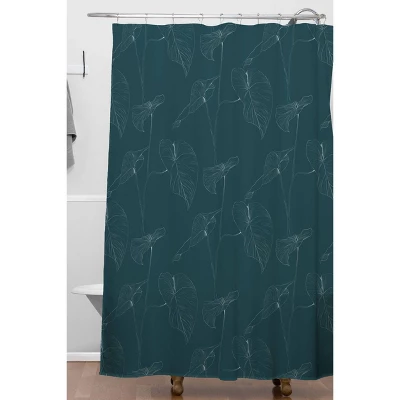 Gabriela Fuente Atlantic Shower Curtain Dark Green - Deny Designs