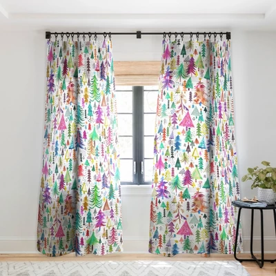 Ninola Design Christmas Trees Simply Modern Single Panel Sheer Window Curtain - Deny Designs - Image 6