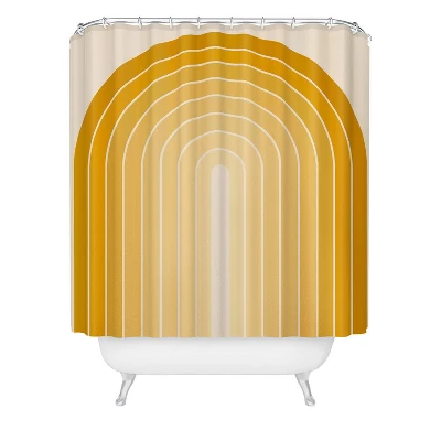 Colour Poems Gradient Arch XXV Shower Curtain Yellow - Deny Designs