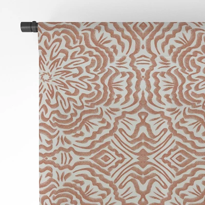 Marta Barragan Camarasa Terracotta Strokes Pattern Single Panel Sheer Window Curtain - Deny Designs - Image 3