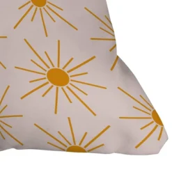 Maritza Lisa Sun Pattern Outdoor Throw Pillow Pink/Orange - Deny Designs