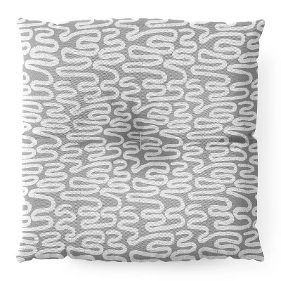 Holli Zollinger Ceres Ani Grey Square Floor Pillow - Deny Designs