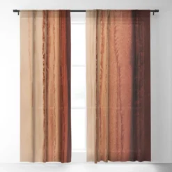 Monika Strigel Within The Tides Cinnamon DAR Single Panel Sheer Window Curtain - Deny Designs