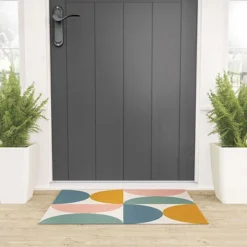 Colour Poems Bold Minimalism XXII Looped Vinyl Welcome Mat - Society6