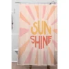 Lyman Creative Co. Sunshine Hand Lettering Shower Curtain Pink - Deny Designs