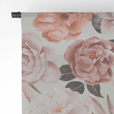 Marta Barragan Camarasa Terracotta Flowered Garden Single Panel Sheer Window Curtain - Deny Designs - Image 3