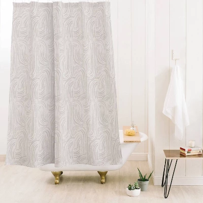 Holli Zollinger Kikka Neutral Shower Curtain White - Deny Designs - Image 2