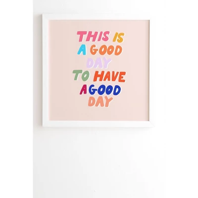 Rhianna Marie Chan 'This Is A Good Day To Have A Good Day' Framed Wall Canvas White/Pink - Deny Designs - Image 4