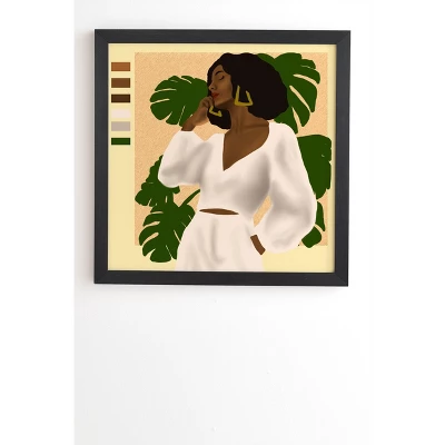 Nawaalillustrations Girl In White Framed Wall Art Black - Deny Designs - Image 7