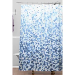 Orara Studio Pastel Striped Shower Curtain Blue - Deny Designs