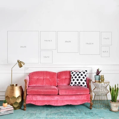 (Set Of 2) 12" X 12" Five Palms Framed Decorative Wall Art White - Deny Designs - Image 2