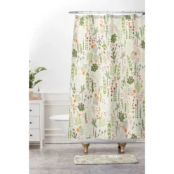 24" X 36" Floral Goodness IV Bath Rug Green - Deny Designs