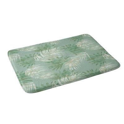 Palms Overlay Memory Foam Bath Mat Green - Deny Designs