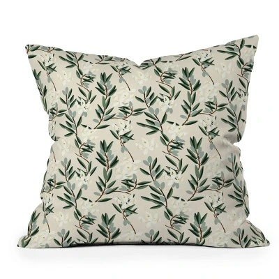 Holli Zollinger Bloom Outdoor Throw Pillow Olive Green - Deny Designs - Image 5