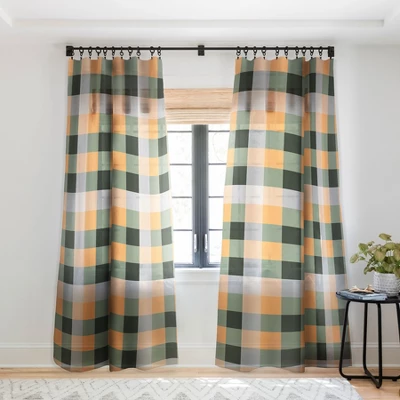Miho Retro Color Illusion Single Panel Sheer Window Curtain - Deny Designs - Image 6