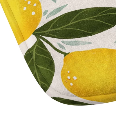 Summer Lemons Memory Foam Bath Mat Cream - Deny Designs - Image 2