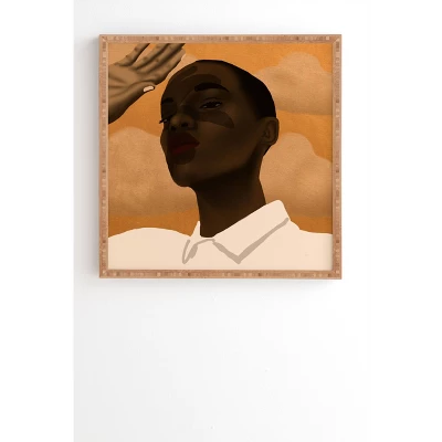 Nawaalillustrations Suns Out Framed Wall Art Bamboo - Deny Designs - Image 4