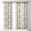 Heather Dutton La Floraison Blush Pink Single Panel Sheer Window Curtain - Deny Designs