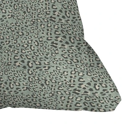 16"x16" Holli Zollinger Deco Leopard Throw Pillow Green - Deny Designs - Image 2
