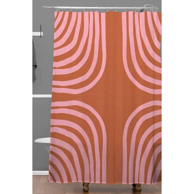 Sunshine Canteen Sahara Shower Curtain Pink- Deny Designs