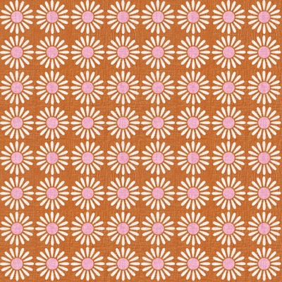 Schatzi Brown Retro Jumbo Daisy Orange Heavy Shower Curtain Pink - Deny Designs - Image 2