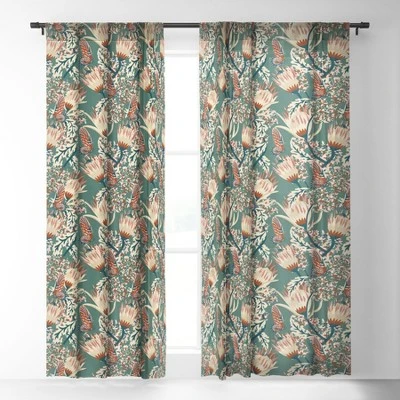 Holli Zollinger Zarah Butterfly 50" X 84" Single Panel Sheer Window Curtain - Deny Designs